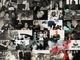 A montage of personal photographs connected to specific times, places, people, and events arranged in a grid.