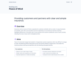 Screenshot of case study template