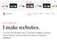 Screenshot of Max Bock's homepage highlighting Classic theme