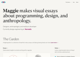Screenshot of Maggie Appleton's homepage